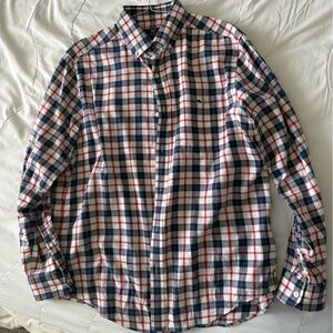 Vineyard Vines Red, White & Navy Plaid Button-Down Shirt